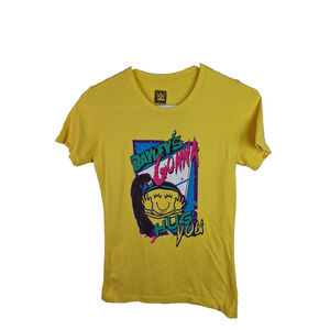 Bayley's Gonna Hug You Women's Yellow T-Shirt WWE Size Small